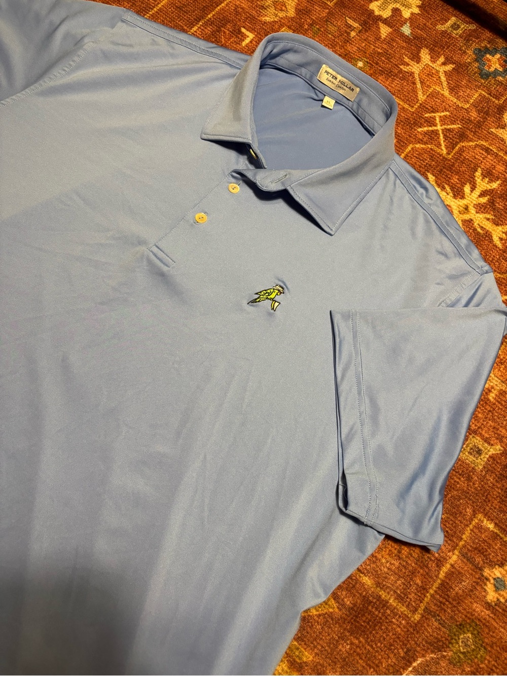 Peter Millar Summer Comfort The park west palm Men's XL Blue Golf Polo